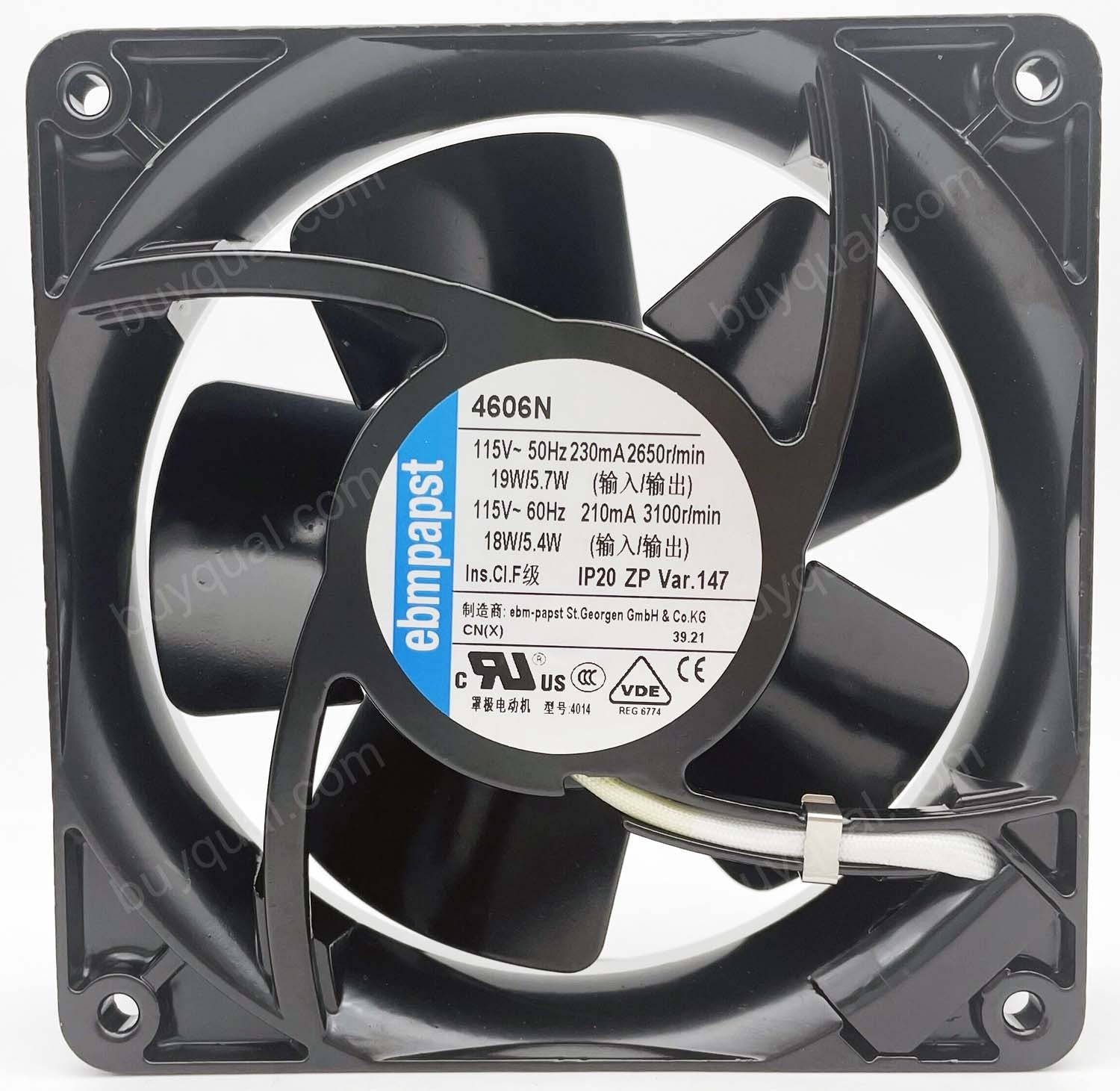 Ebmpapst 4606N 115V 235/230MA 20W  Cooling Fan Ebmpapst 4606N 115V 235/230MA 20W  Cooling Fan